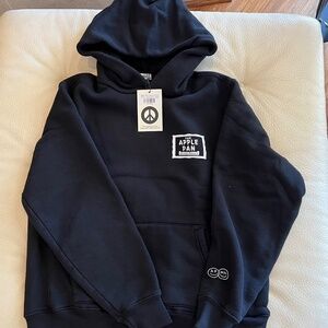 Madhappy Apple Pan Fleece Black Hoodie Small